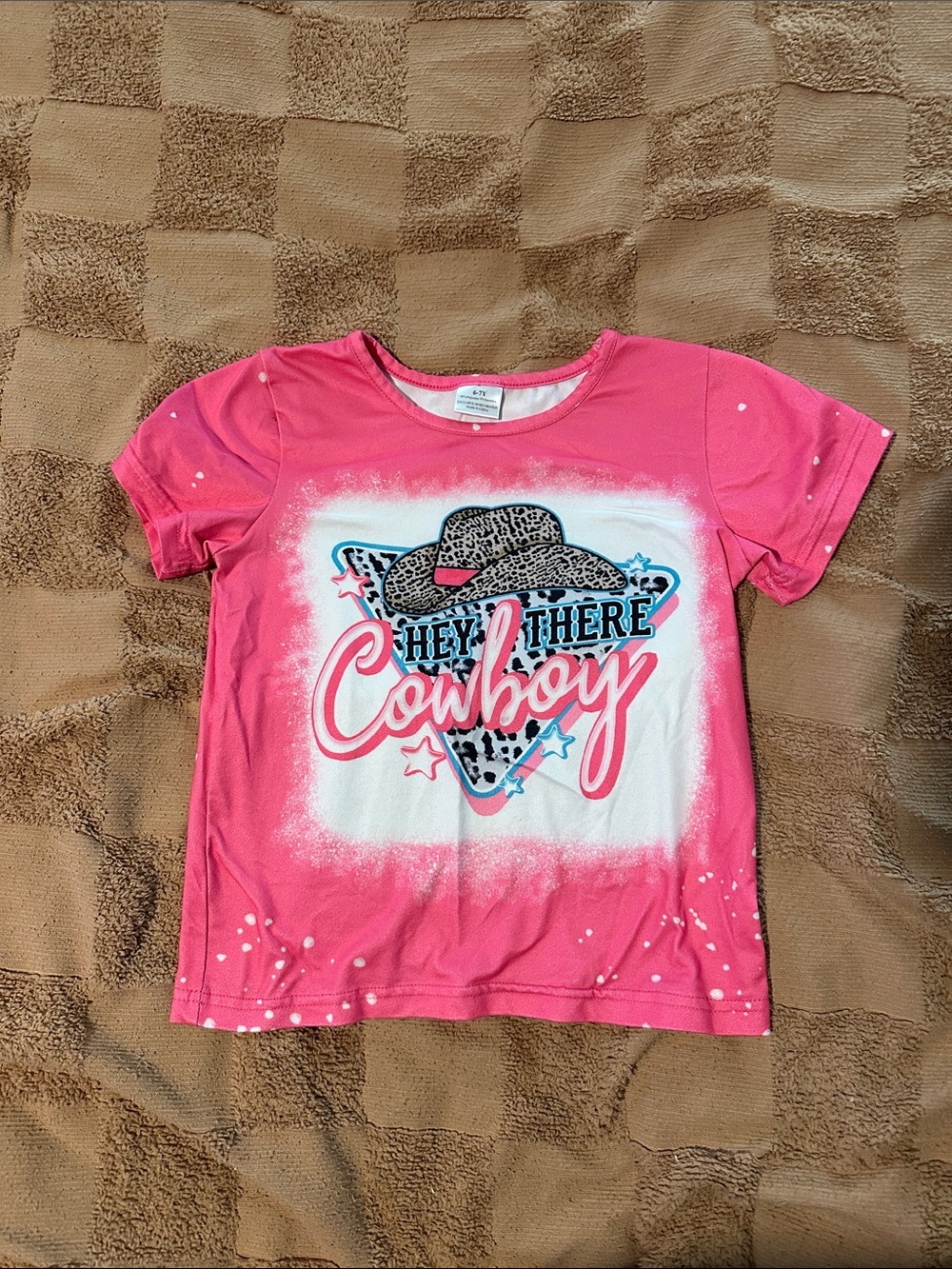 Girls Pink 'Hey There Cowboy' Graphic Tee